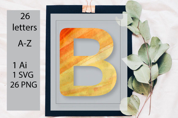 3D Tie-Dye Rainbow Alphabet Kid Clipart4 Uses