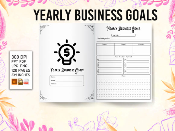 Accelerate Your KDP Success with Yearly Business Goals Interiors and Instant Digital Downloads