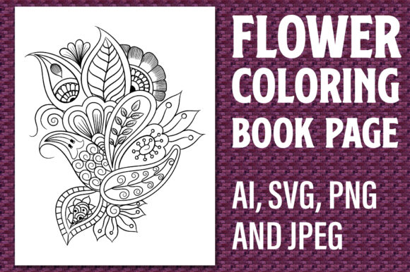 Flower Coloring Page 24: Essential Assets for KDP and Creative Projects