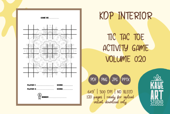 KDP Interior Tic Tac Toe Game Vol. 20: Streamlining Your Low-Content Publishing Workflow