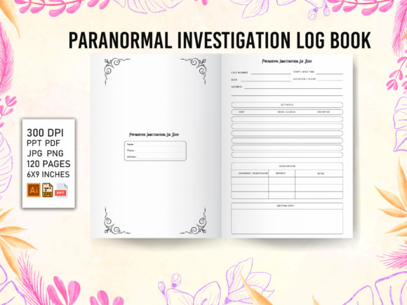 Paranormal Investigation Log Book: Evaluating KDP Interior Templates for Publishers