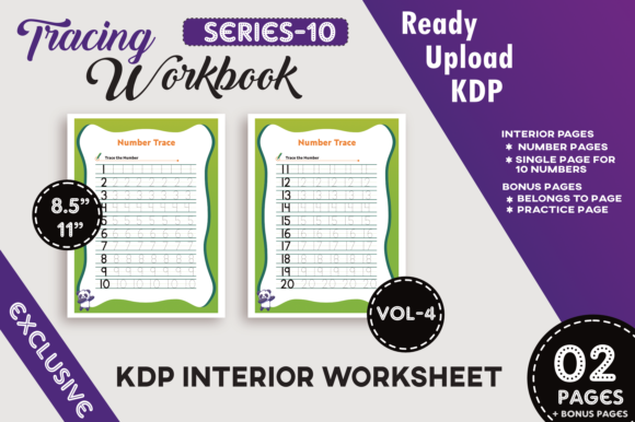 Vol-4 KDP Number Trace Workbook Kids: Evaluating Interior Quality for Preschool Publishers